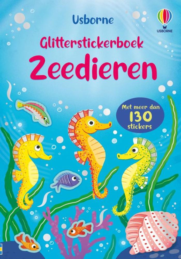 Glitterstickerboek: Zeedieren 3+