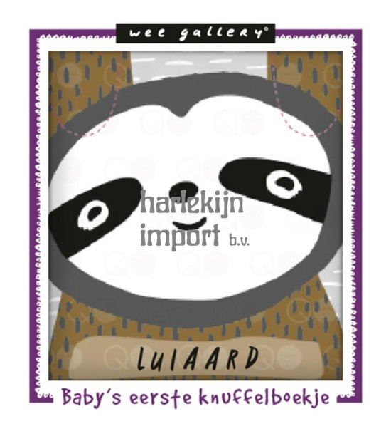 Wee gallery Stoffen knuffelboekje luiaar