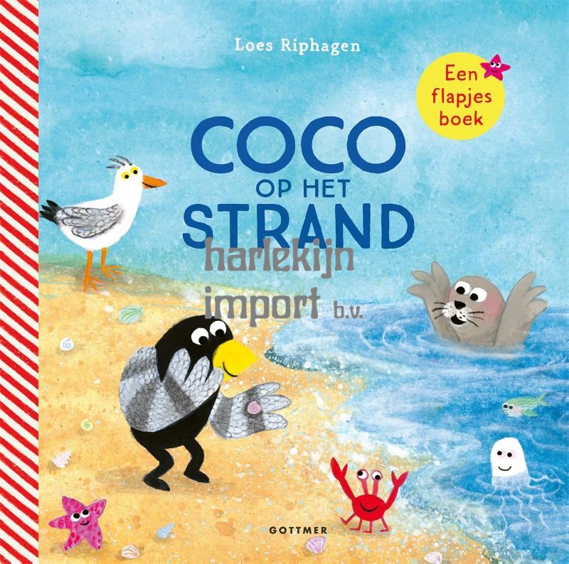 Coco op het strand. Kartonboek. 1+