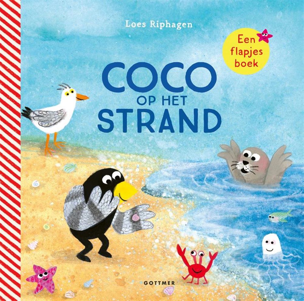 Coco op het strand. Kartonboek. 1+