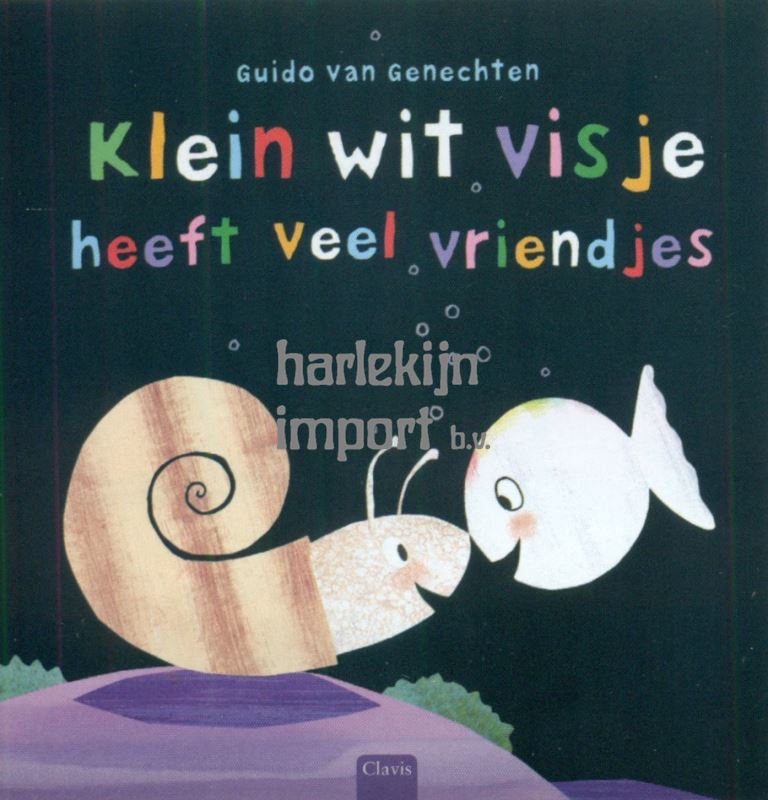 Klein wit visje heeft veel vriendjes. 2+