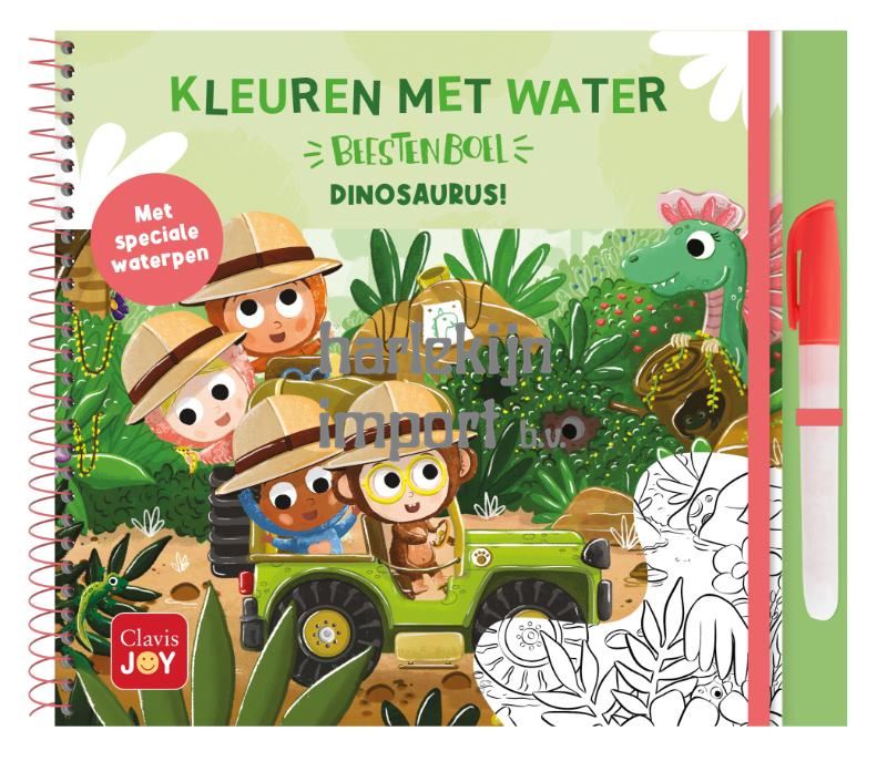 Kleuren met water Dinosaurus 3+