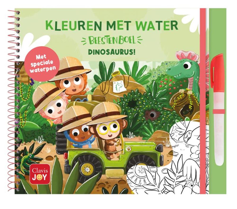 Kleuren met water Dinosaurus 3+
