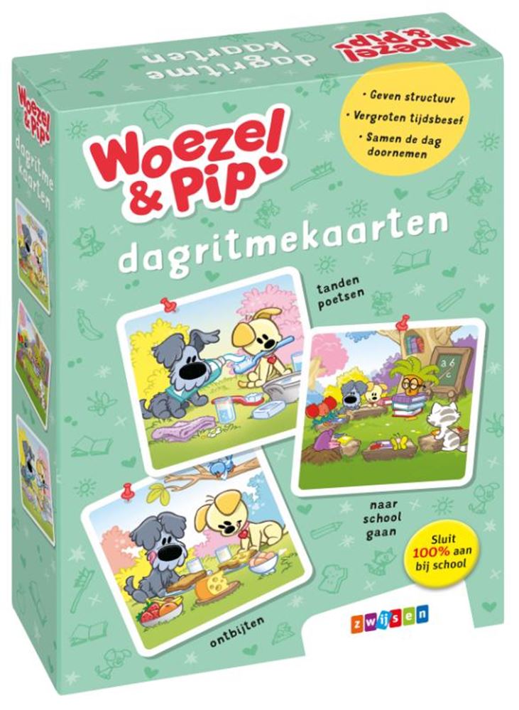 Woezel & Pip Dagritmekaarten. 3+