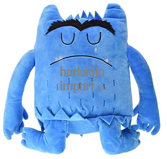 Knuffel kleurenmonster blauw (verdrietig