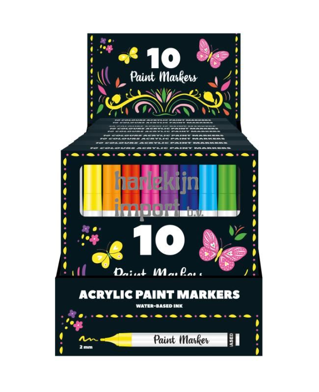 Display paint markers. 10 stuks