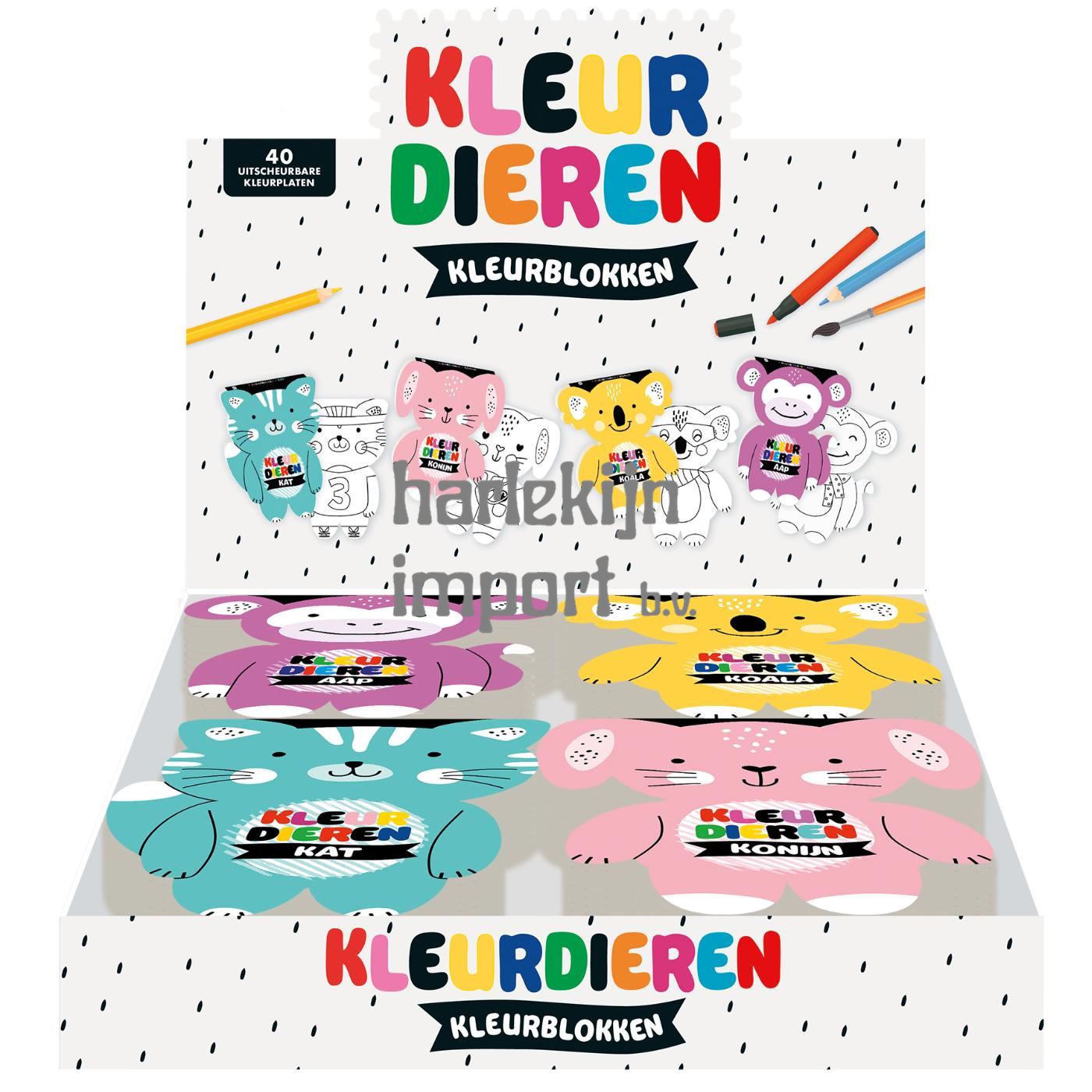 Display kleurdieren - 4 x 6 ex. 4+