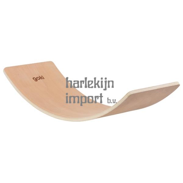 Balance Board natuur, Halve Maan. 82x30x - Goki en Holztiger - Harlekij